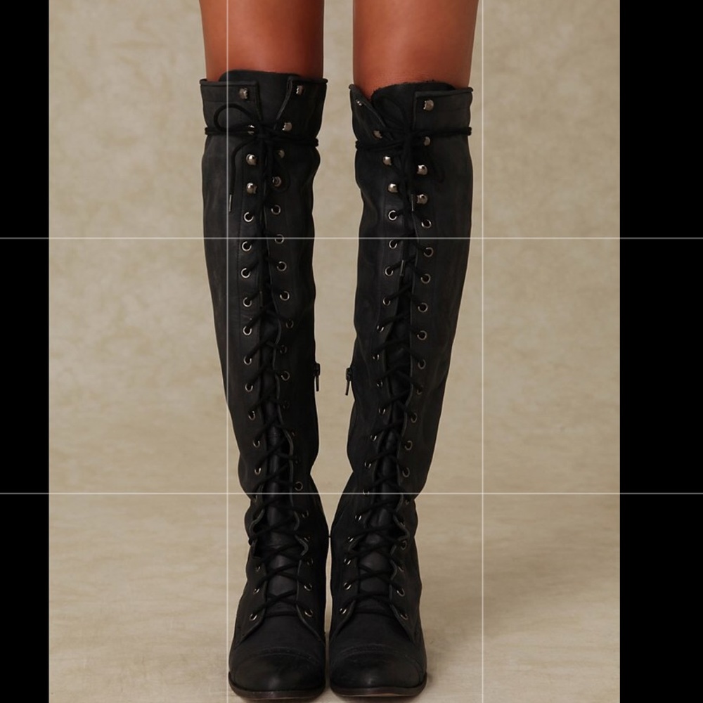 Over the knee combat boots
